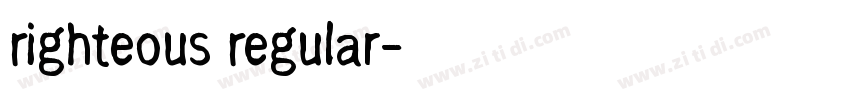 Righteous Regular字体转换